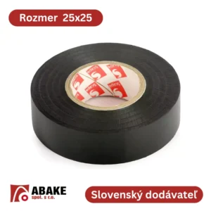 elektrikárska pvc páska čierna 25x25