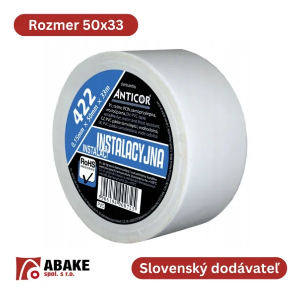 elektrikárska pvc páska zmršťovacia šedá 50x33